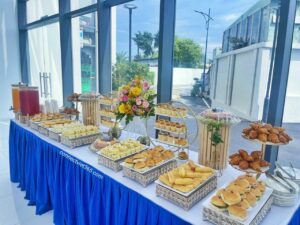 Teabreak lễ khai trương bày trí sang trọng kết hợp dịch vụ trọn gói